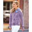 J. America Women's Zen Fleece Full-Zip Hooded Sweatshirt