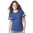 LAT Women's Football V-Neck Fine Jersey Tee