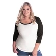 LAT Curvy Collection Women's Baseball Three-Quarter Sleev...