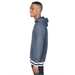 Adult Peppered Fleece Lapover Hooded Sweatshirt