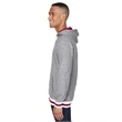 Adult Peppered Fleece Lapover Hooded Sweatshirt