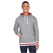 Adult Peppered Fleece Lapover Hooded Sweatshirt