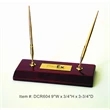 Piano Finish 2- Pen Desk Set Crystal Award Trophy.