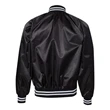 Augusta Sportswear Satin Baseball Jacket Striped Trim