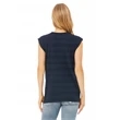 Ladies' Flowy Muscle T-Shirt with Rolled Cuff