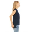 Ladies' Flowy Muscle T-Shirt with Rolled Cuff