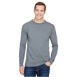 Unisex Union-Made Long-Sleeve Pocket Crew T-Shirt