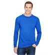 Unisex Union-Made Long-Sleeve Pocket Crew T-Shirt