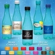 12 oz Turquoise Tinted Glastic Bottle with Flat Cap