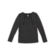 LAT Women's Fine Jersey Lace-Up Long Sleeve T-Shirt