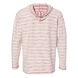 J. America Baja French Terry V-Neck Hooded Pullover