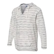 J. America Baja French Terry V-Neck Hooded Pullover