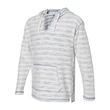J. America Baja French Terry V-Neck Hooded Pullover