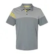 Adidas Men's Heathered 3-Stripes Colorblocked Polo
