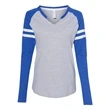 LAT Women's Fine Jersey Mash Up Long Sleeve T-Shirt