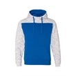 Adult Melange Color Blocked Hooded Sweatshirt