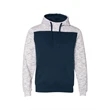 Adult Melange Color Blocked Hooded Sweatshirt
