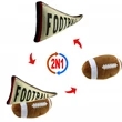 Football Pennant 2N1, A Convertible Plush Ball & Pennant