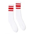 SOCCO USA-Made Striped Crew Socks