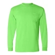 Bayside USA-Made 50/50 Long Sleeve T-Shirt with a Pocket