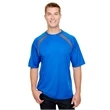 Men's Spartan Short Sleeve Color Block Crew Neck T-Shirt