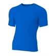 Adult Polyester Spandex Short Sleeve Compression T-Shirt
