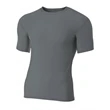 Adult Polyester Spandex Short Sleeve Compression T-Shirt