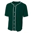 Shorts Sleeve Full Button Baseball Top