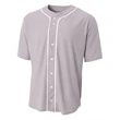 Shorts Sleeve Full Button Baseball Top
