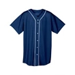 Youth Short Sleeve Full Button Baseball Jersey