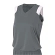 Ladies' Moisture Management V Neck Muscle Shirt