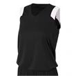 Ladies' Moisture Management V Neck Muscle Shirt