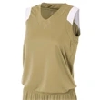 Ladies' Moisture Management V Neck Muscle Shirt