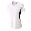 Ladies' Color Block Performance V-Neck T-Shirt