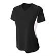 Ladies' Color Block Performance V-Neck T-Shirt