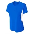 Ladies' Color Block Performance V-Neck T-Shirt