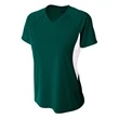 Ladies' Color Block Performance V-Neck T-Shirt