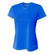 Ladies' Birds-Eye Mesh V-Neck T-Shirt