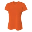 Ladies' Birds-Eye Mesh V-Neck T-Shirt