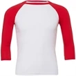 Bella+Canvas® Unisex 3/4 Sleeve Baseball Tee