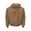 Bulwark Insulated Brown Duck Hooded Jacket with Knit Trim...