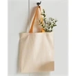 Q-Tees Economical Tote with Contrast-Color Handles