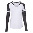 LAT Women's Fine Jersey Mash Up Long Sleeve T-Shirt