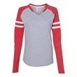 LAT Women's Fine Jersey Mash Up Long Sleeve T-Shirt