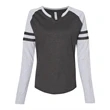 LAT Women's Fine Jersey Mash Up Long Sleeve T-Shirt