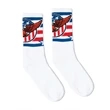 SOCCO USA-Made Striped Crew Socks