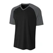 Adult Polyester V-Neck Strike Jersey with Contrast Sleeve