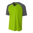 Adult Polyester V-Neck Strike Jersey with Contrast Sleeve