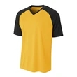 Adult Polyester V-Neck Strike Jersey with Contrast Sleeve
