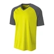 Adult Polyester V-Neck Strike Jersey with Contrast Sleeve